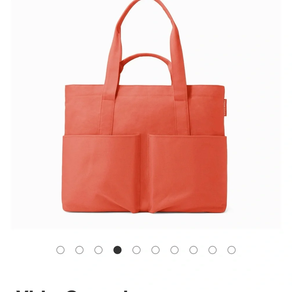 Dagne Dover Large Vida Organic Cotton Tote in discontinued Hot Sauce - Picture 6 of 9